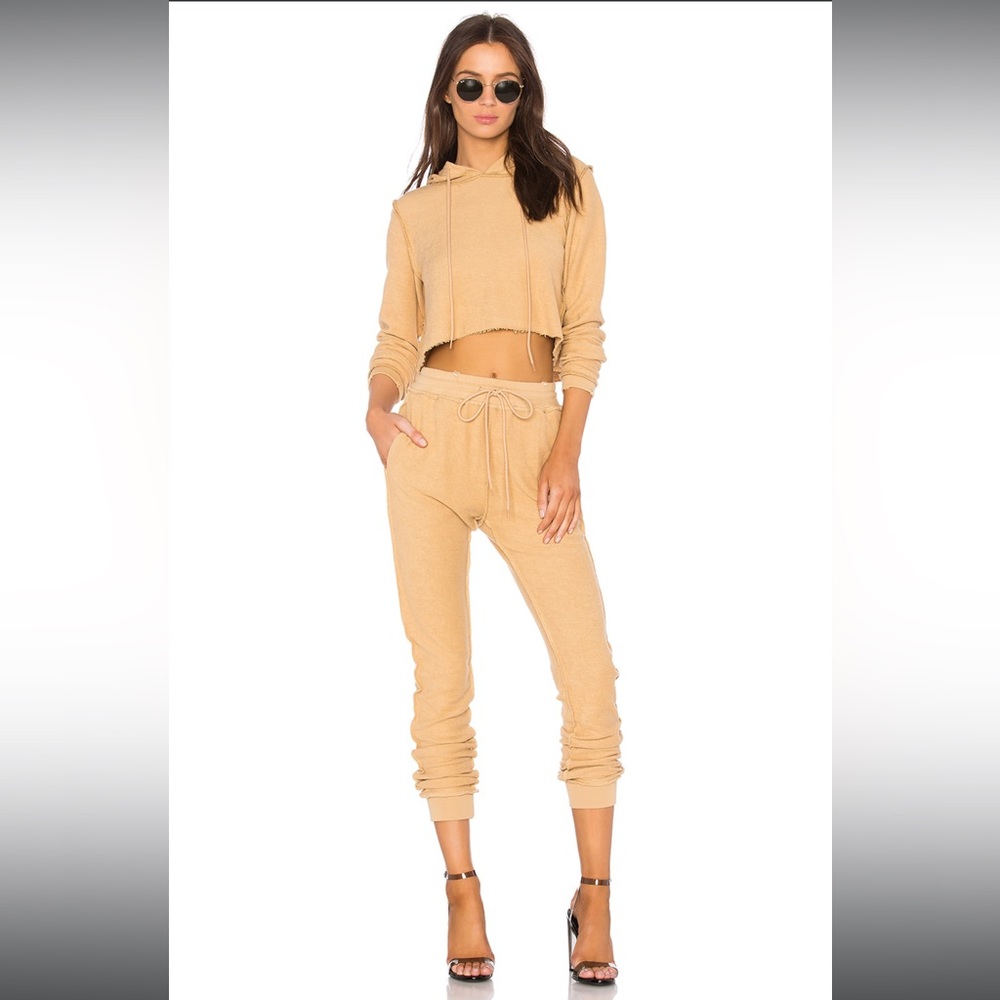 DANIELLE GUIZIO BROWN INSIDE OUT SWEAT SET